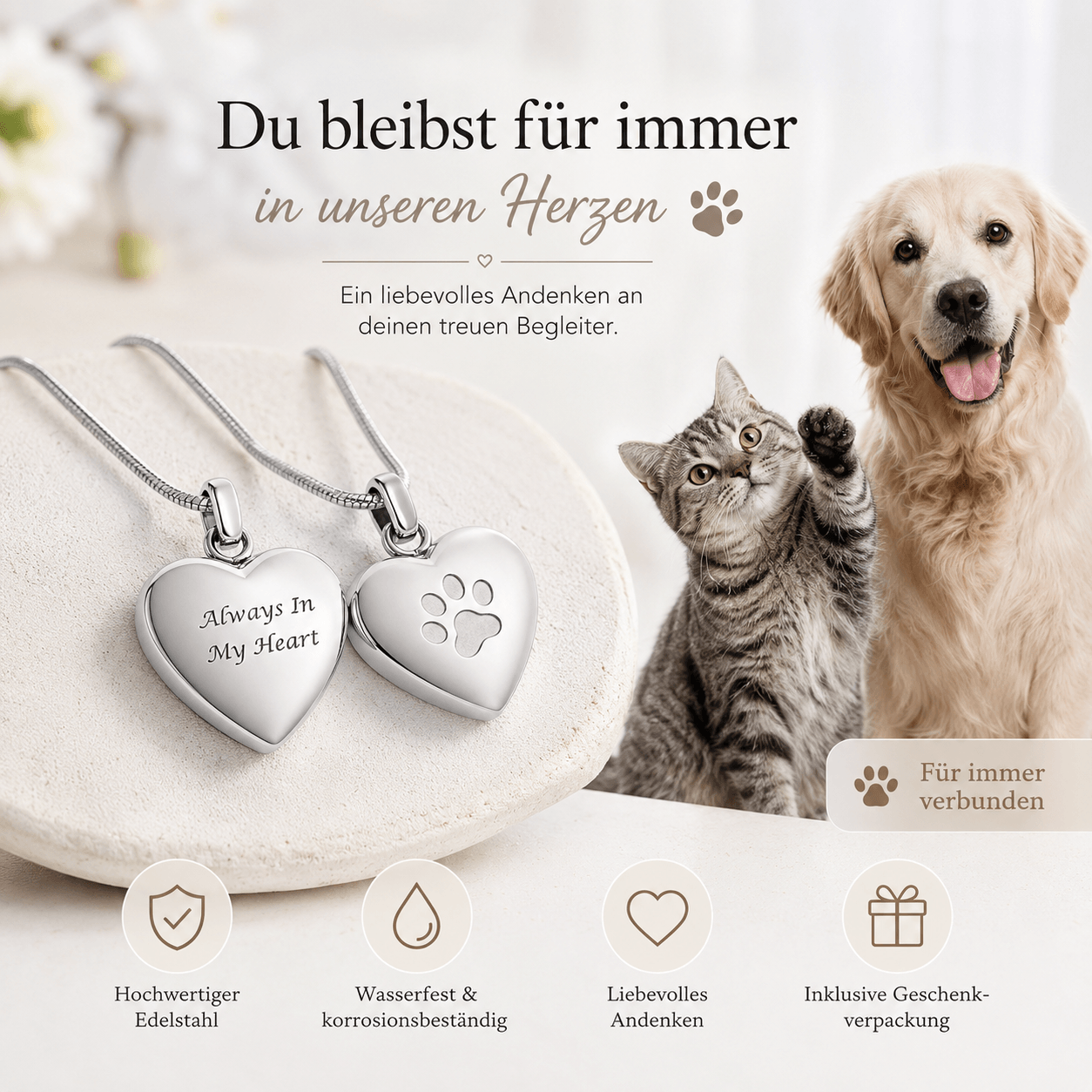 Herz Urnenkette - Ein liebevolles Andenken für die Ewigkeit