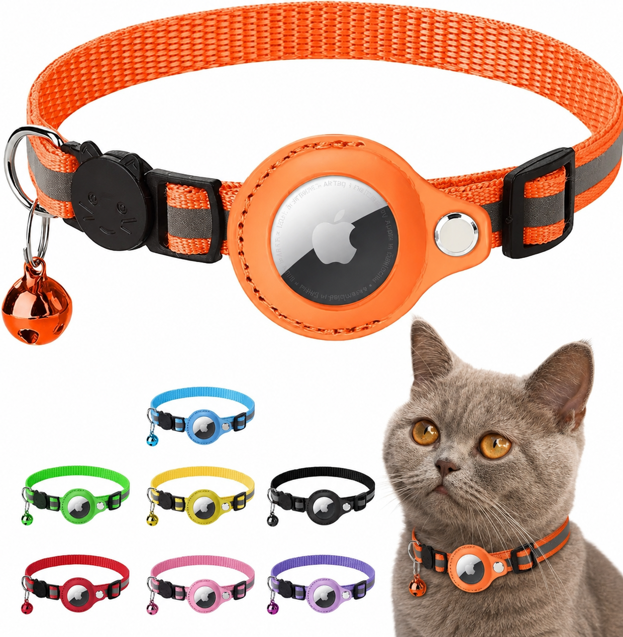 🐱 AirTag Katzenhalsband mit Sicherheitsverschluss