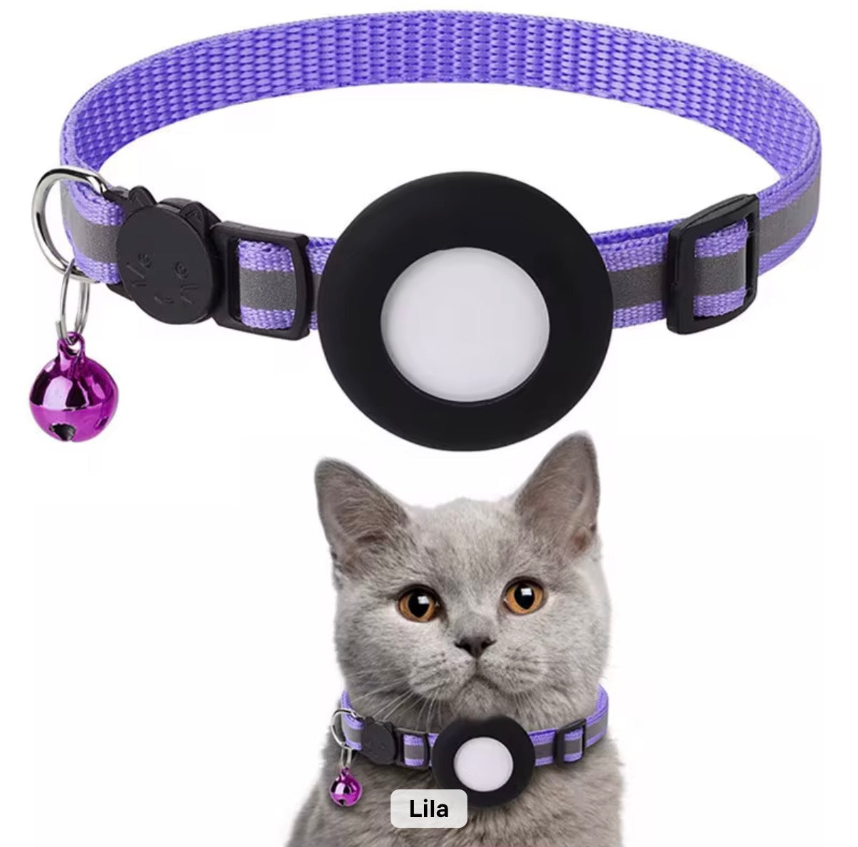 🐱 AirTag Katzenhalsband mit Sicherheitsverschluss