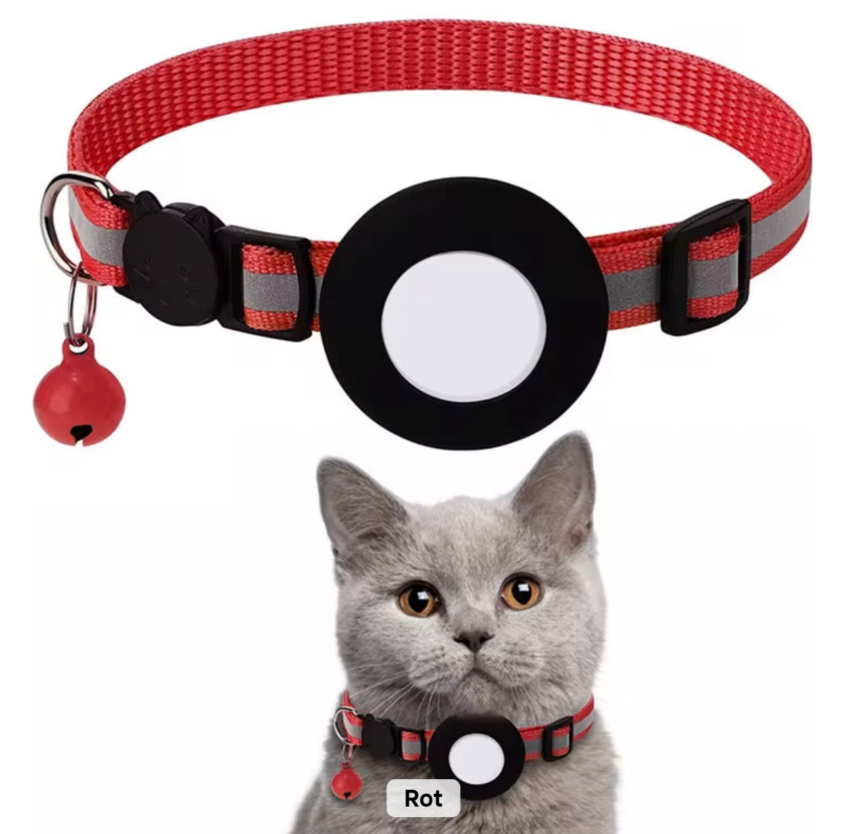 🐱 AirTag Katzenhalsband mit Sicherheitsverschluss