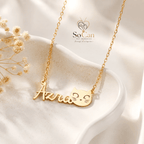 Personalisierte Katzen Namenskette - 925 Sterling Silber