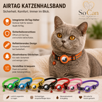 🐱 AirTag Katzenhalsband mit Sicherheitsverschluss