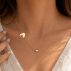 Pfotenherz Halskette 925 Sterling Silber – Erinnerung mit Liebe getragen