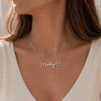 Namenskette mit Pfotenabdruck – 925 Sterling Silber