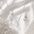 Personalisierte Pfotenkette mit Wunschbuchstaben – 925 Sterling Silber