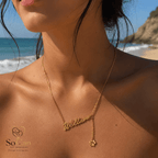 Personalisierte Namenskette mit Pfotenanhänger – 925 Sterling Silber