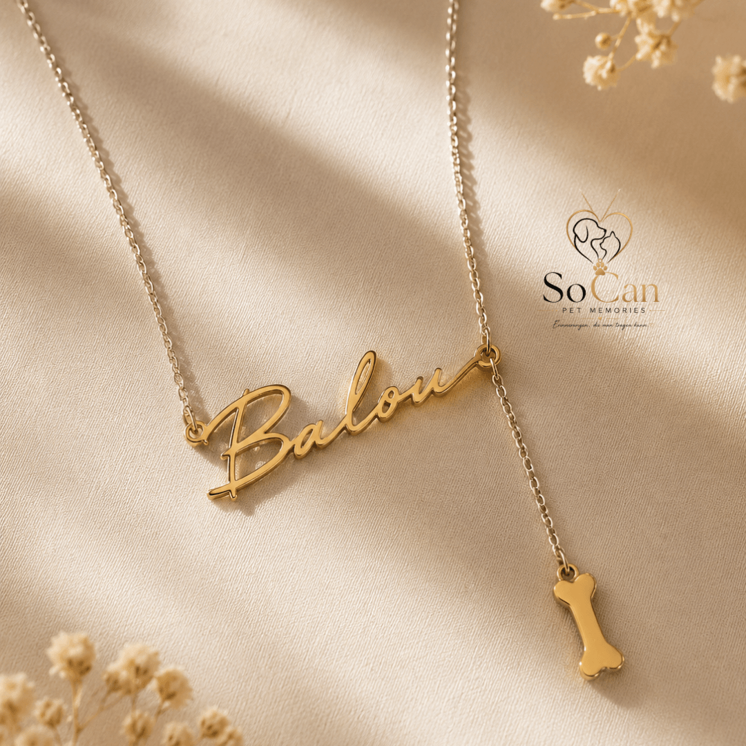 Personalisierte Namenskette mit Anhänger – 925 Sterling Silber