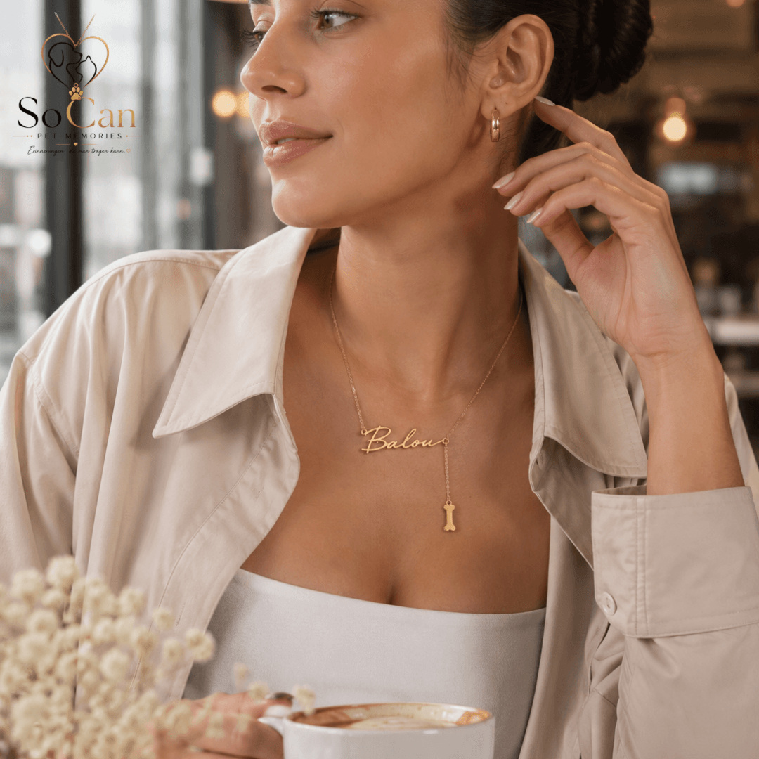 Personalisierte Namenskette mit Anhänger – 925 Sterling Silber