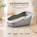 Savic Katzentoilette Aseo - grau/weiß