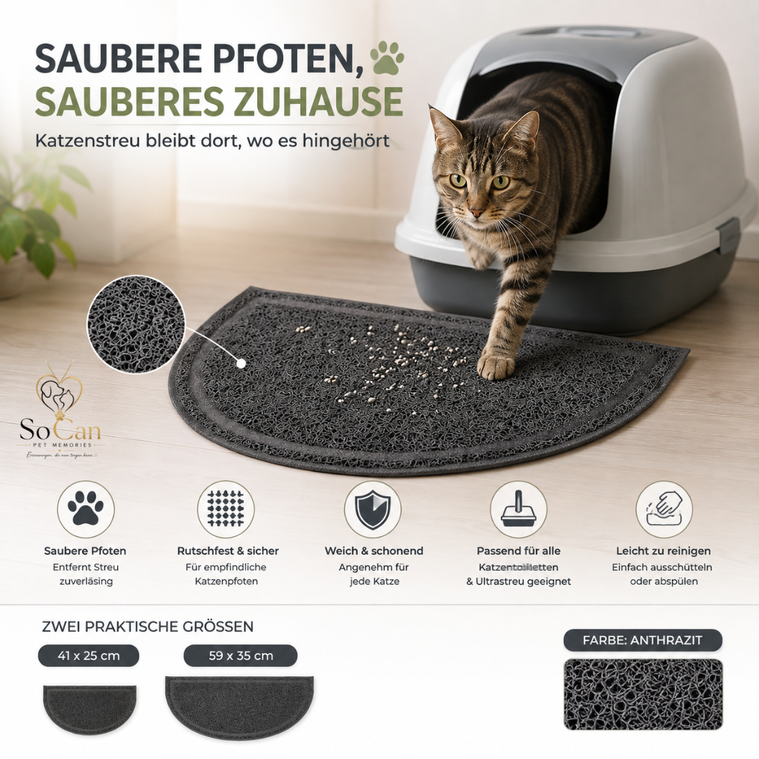 Trixie Vorleger für Katzentoiletten halbrund