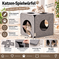 D&D Spielwürfel aus Filz NALA - Grau